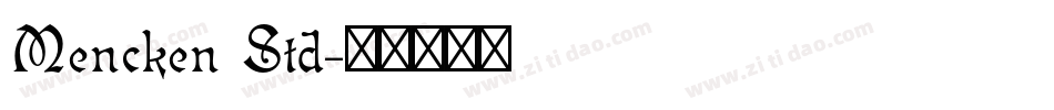 Mencken Std字体转换